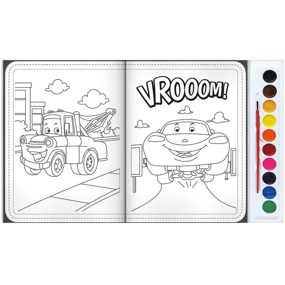 Livro Aquarela Carros 27X28Cm 16Pag Todolivro - imagem 4