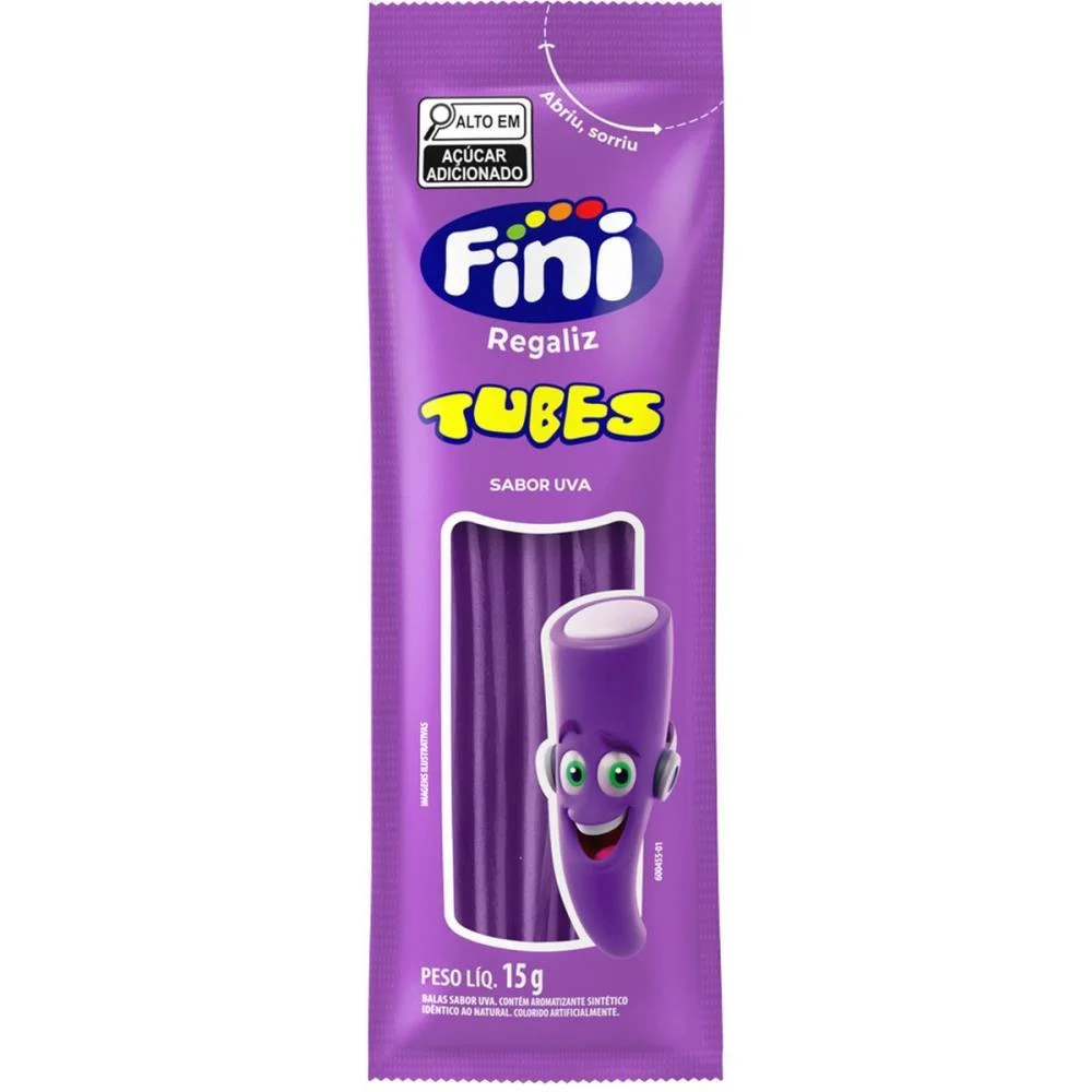 Doce Tubes Uva 15G. Fini C/ 12 Unidades - imagem 2