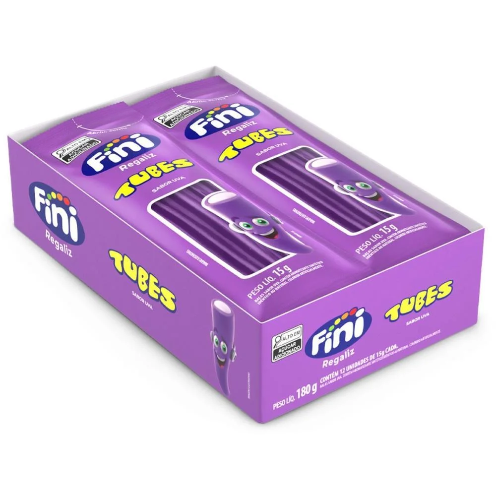 Doce Tubes Uva 15G. Fini C/ 12 Unidades - imagem 3