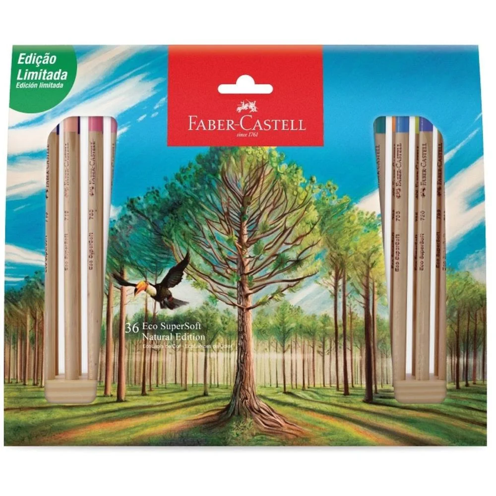 Lapis De Cor Redondo Supersoft 36 Cores Natural Ed. Faber-Castell (Estojo) - imagem 4