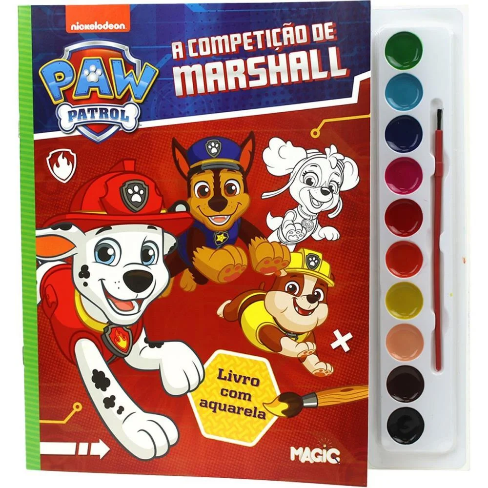 Livro Aquarela Patrulha Canina 2 28X27Cm 16Pg Magic Kids - imagem 4