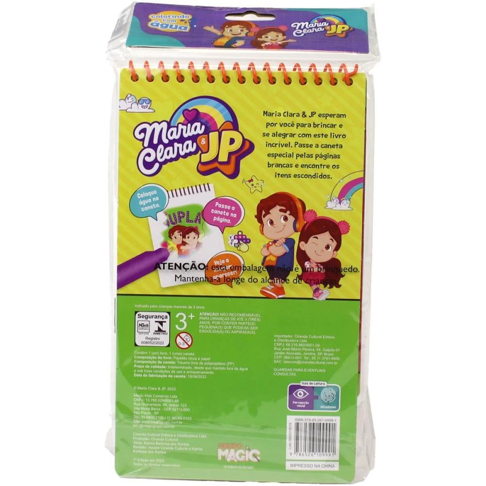 Livro Aquabook Maria Clara E Jp 24X14Cm 10Pgs Magic Kids - imagem 6