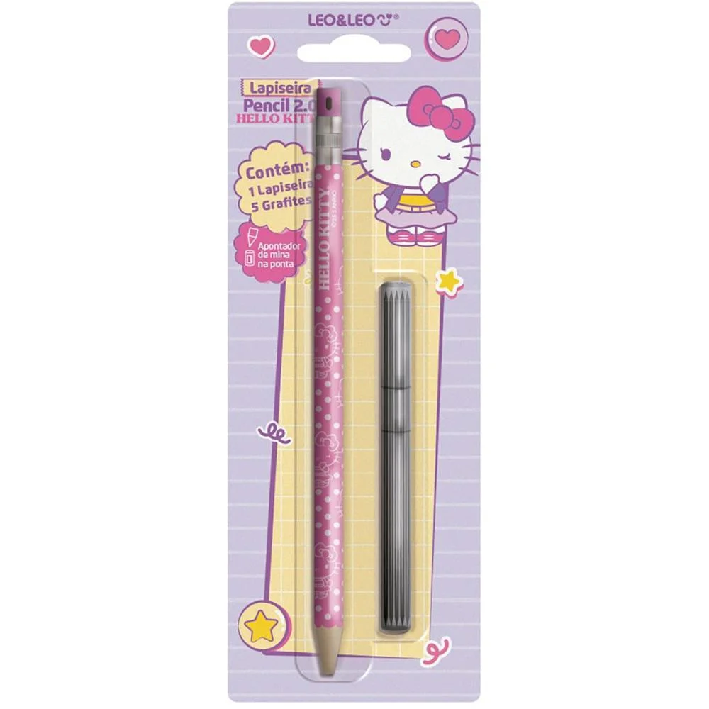 Lapiseira 2.0Mm Hello Kitty C/Apontador+Grafit Leonora (Blister) - imagem 3