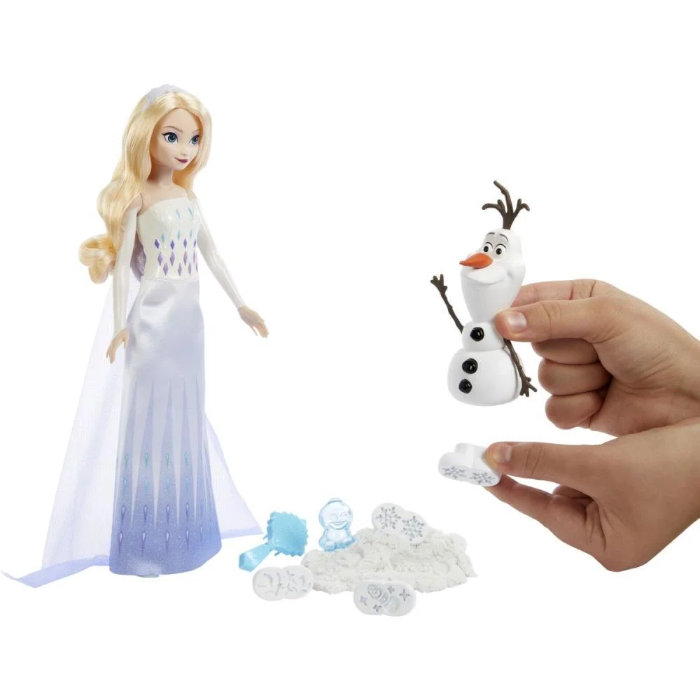 Boneca Disney Frozen Elsa E Olaf Avent.neve Mattel - imagem 4