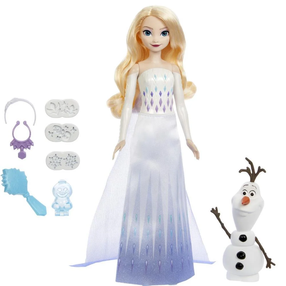 Boneca Disney Frozen Elsa E Olaf Avent.neve Mattel - imagem 9