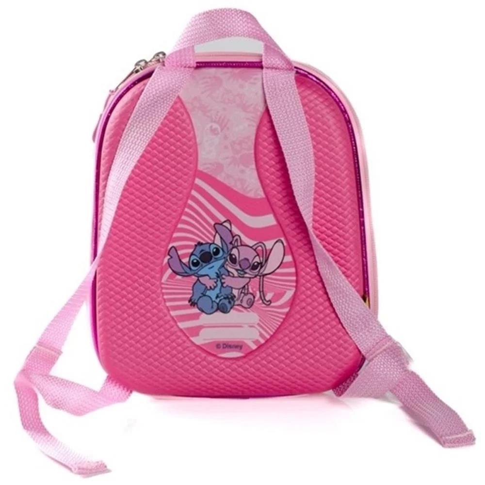 Mochila Infantil Stitch Rosa Pequena Maxtoy - imagem 3