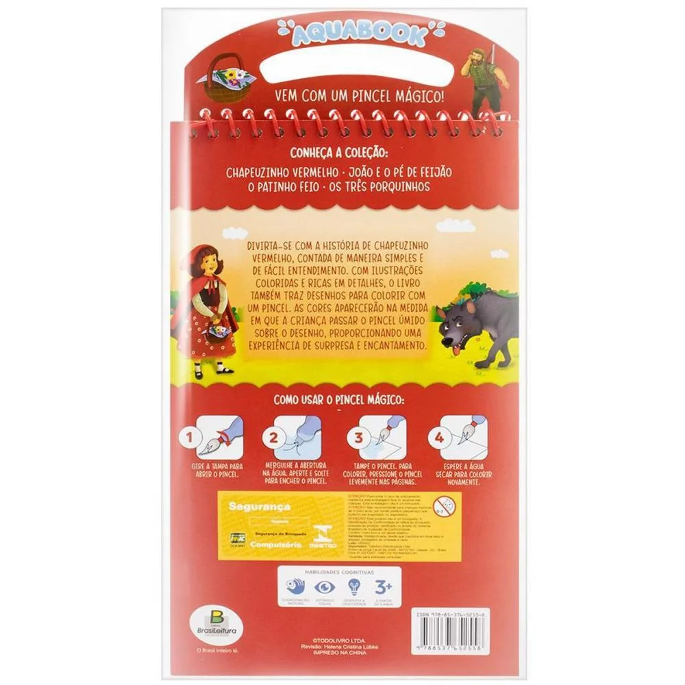 Livro Aquabook Chapeuzinho Verm.27,6X13,6 10P Todolivro - imagem 4