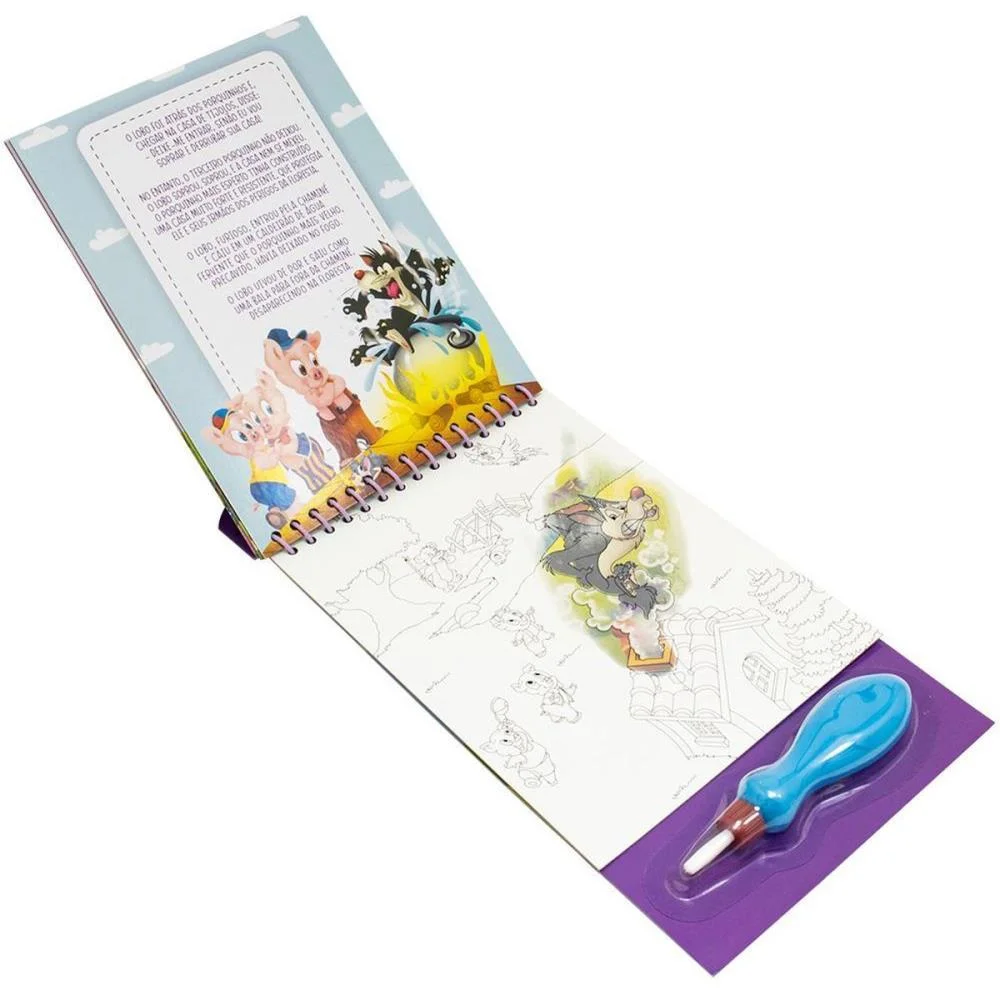 Livro Aquabook Os 3 Porquinhos 27,6X13,6 10Pg Todolivro - imagem 3
