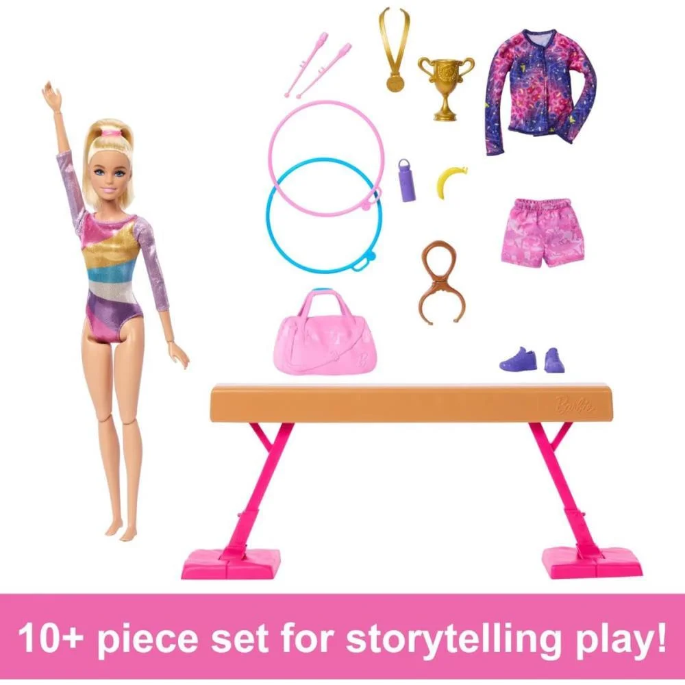 Barbie Profissoes Barbie Loira Conj. De Ginasta Mattel - imagem 4