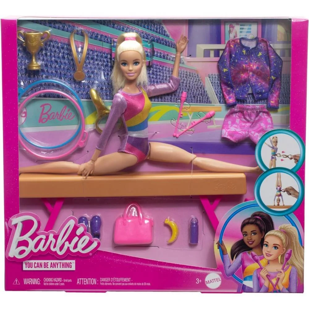 Barbie Profissoes Barbie Loira Conj. De Ginasta Mattel - imagem 8