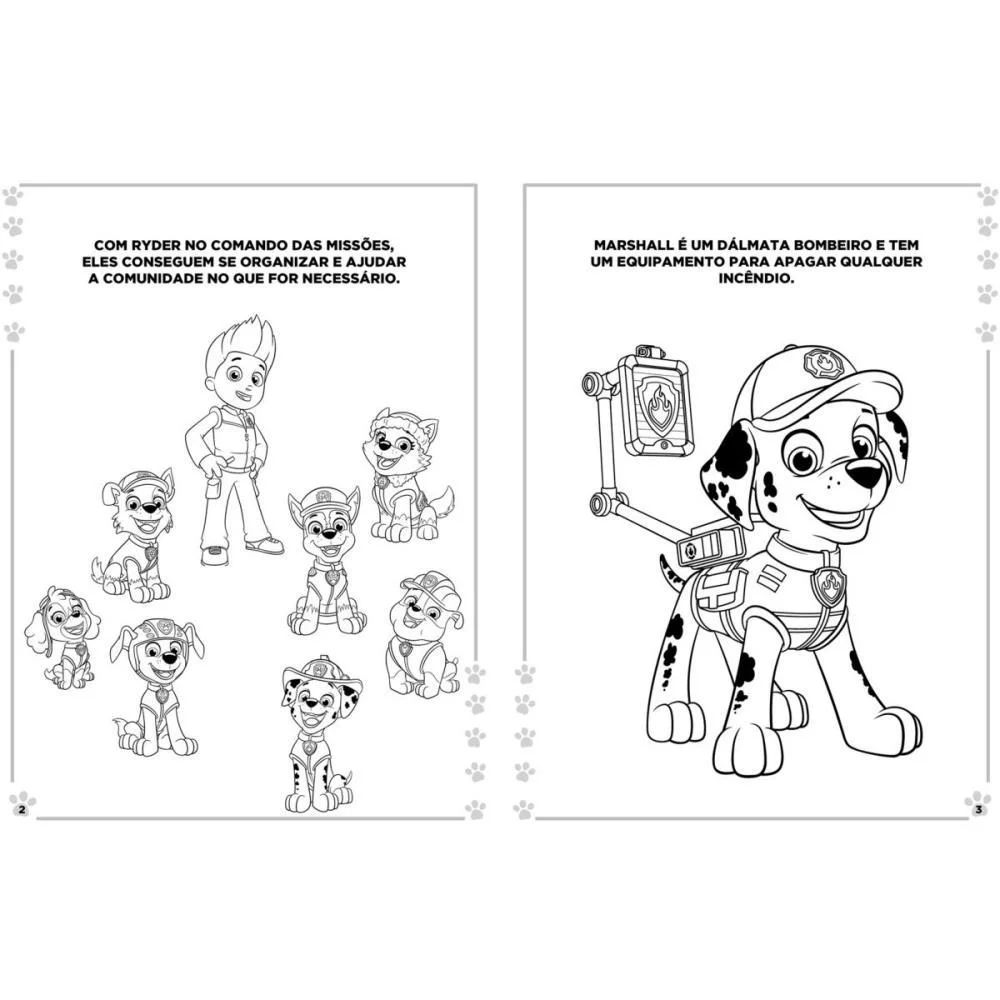 Livro Infantil Colorir Kit Lapis De Cor Patrulha Cani Magic Kids - imagem 4