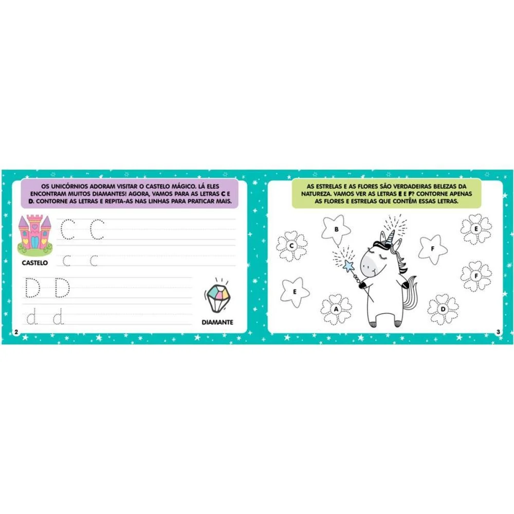 Livro Brinquedo Ilustrado Lousa Escreve E Apaga Unicorni Magic Kids - imagem 5