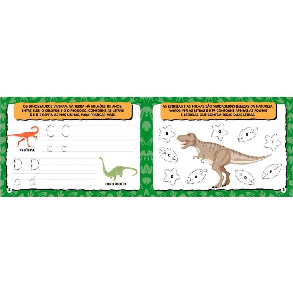 Livro Brinquedo Ilustrado Lousa Escreve E Apaga Dinos Magic Kids - imagem 5