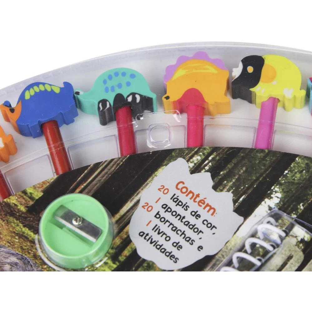 Livro Brinquedo Ilustrado Kit Divertido Dinossauros Magic Kids - imagem 5