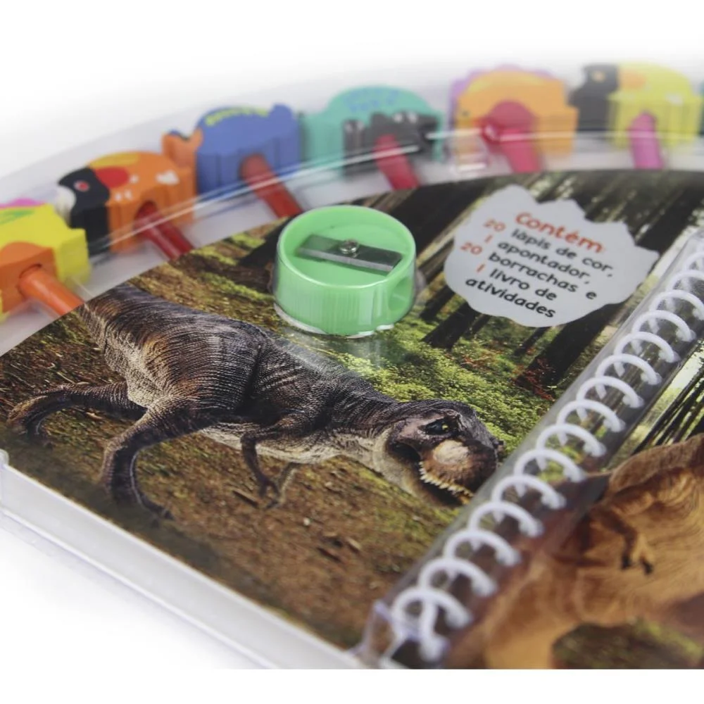 Livro Brinquedo Ilustrado Kit Divertido Dinossauros Magic Kids - imagem 6
