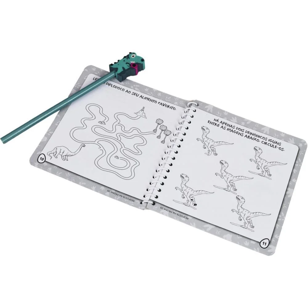 Livro Brinquedo Ilustrado Kit Divertido Dinossauros Magic Kids - imagem 7