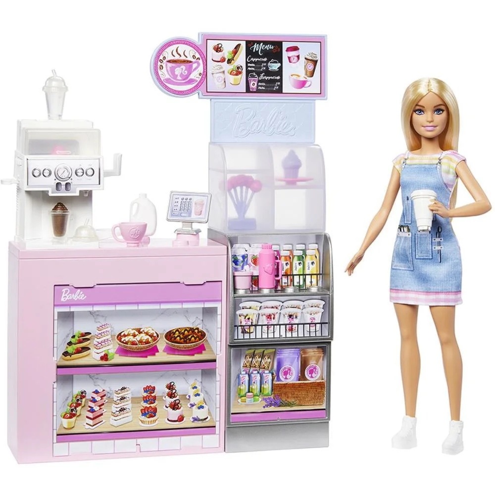 Barbie Profissoes Boneca Loira Conj. Cafeteria Mattel - imagem 3