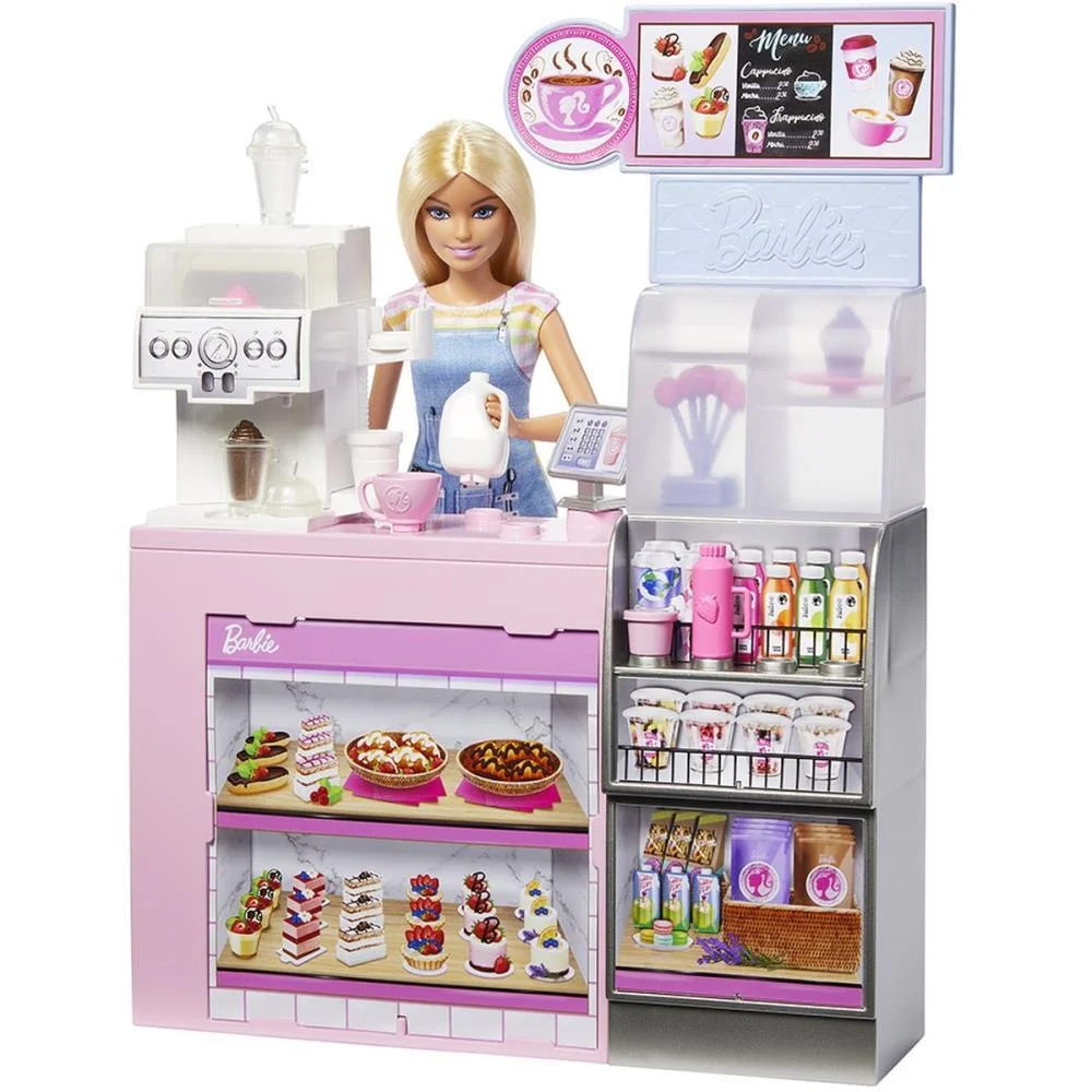 Barbie Profissoes Boneca Loira Conj. Cafeteria Mattel - imagem 4