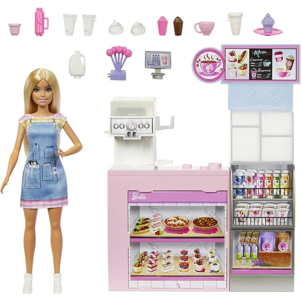 Barbie Profissoes Boneca Loira Conj. Cafeteria Mattel - imagem 7