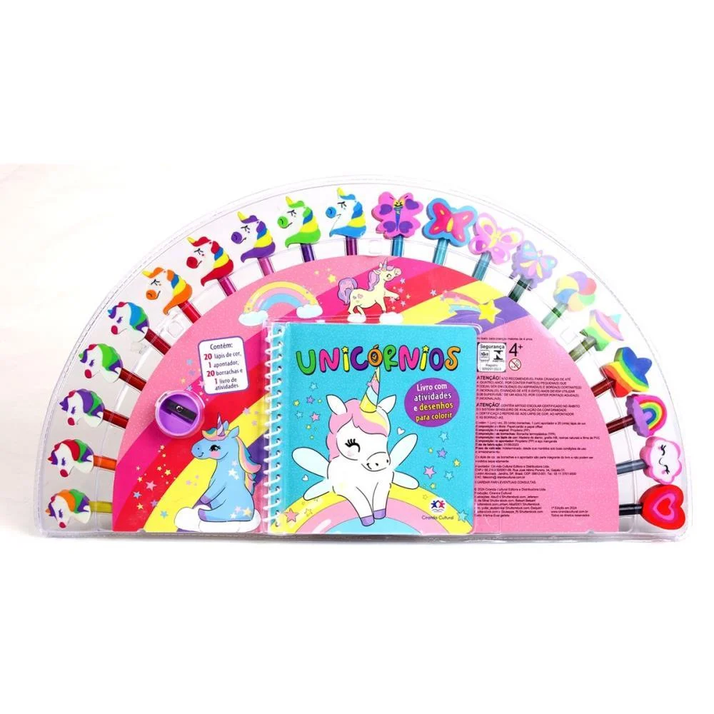 Livro Brinquedo Ilustrado Kit Divertido Unicornios Magic Kids - imagem 3