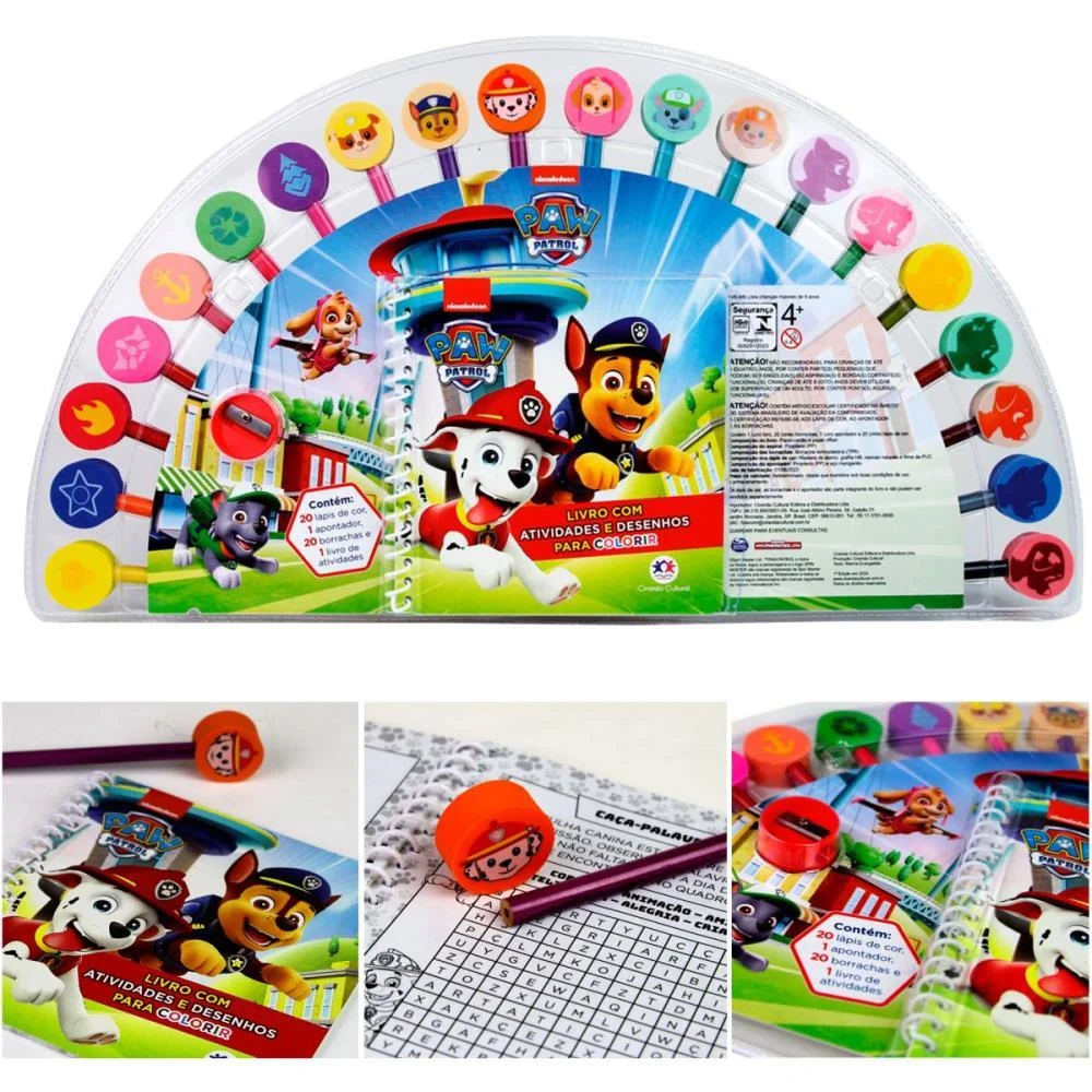 Livro Brinquedo Ilustrado Kit Divertido Patrulha Canina Magic Kids - imagem 5