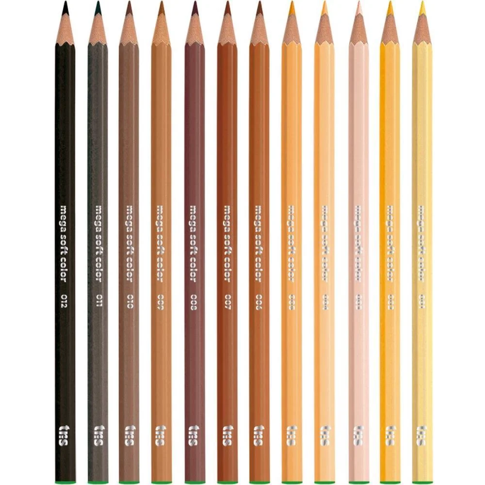 Lapis De Cor Sextavado Mega Soft Tons De Pele 12Cores Summit (Pct.c/06) - imagem 4