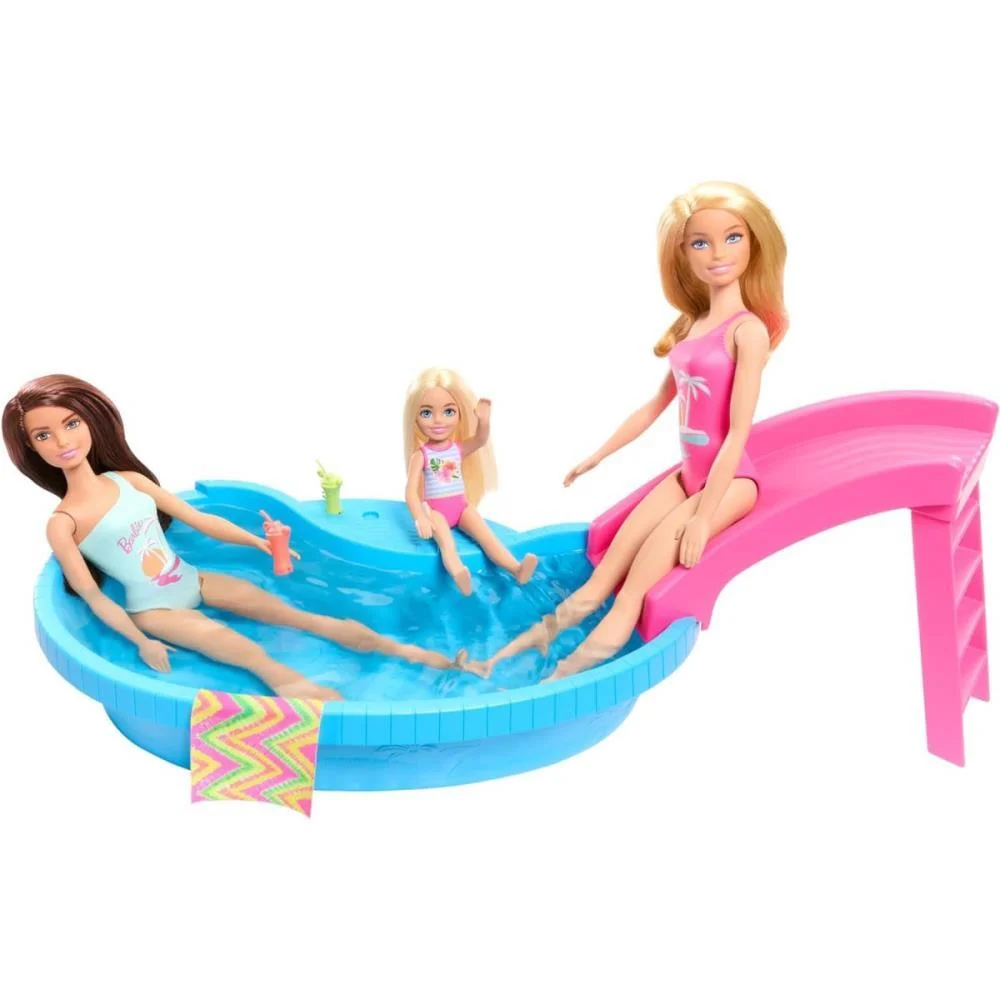 Barbie Estate Piscina Glam Com Boneca Loira Mattel - imagem 5
