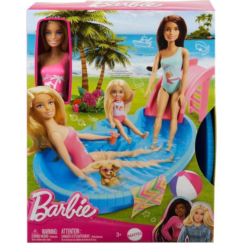 Barbie Estate Piscina Glam Com Boneca Loira Mattel - imagem 8