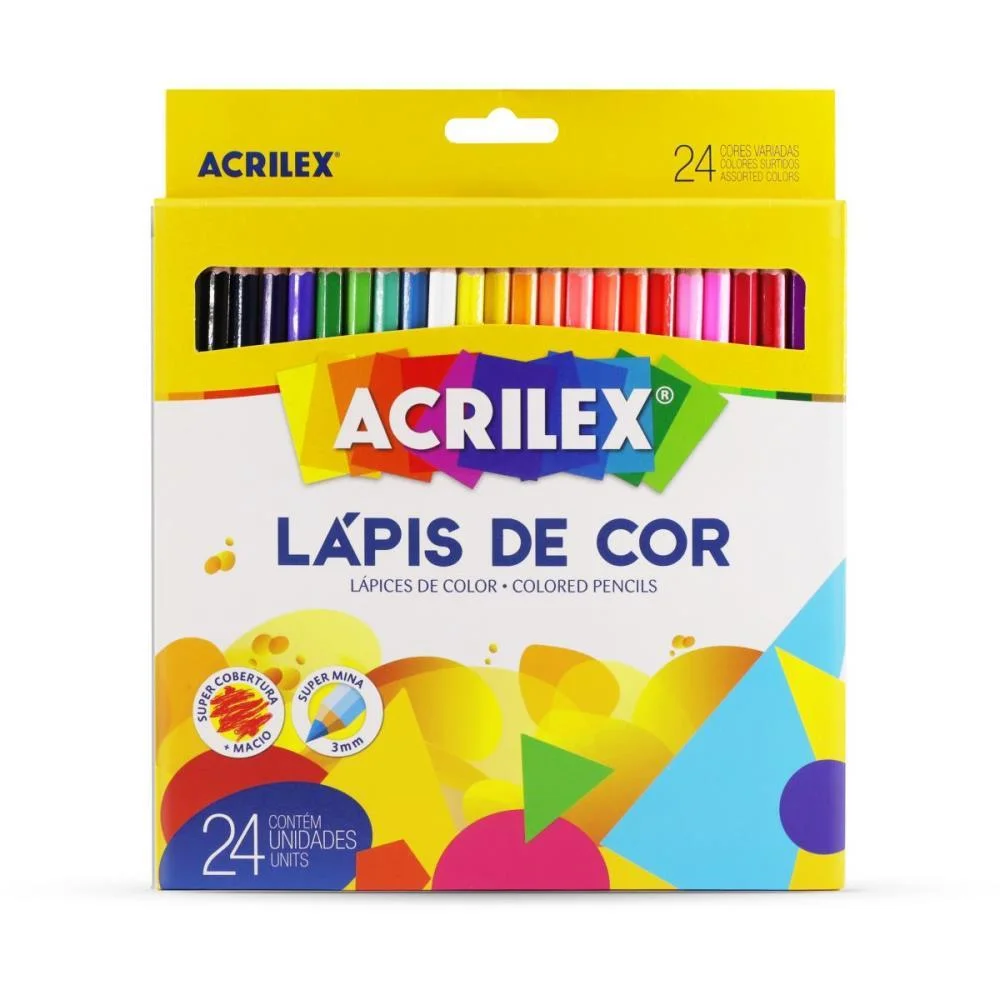 Lapis De Cor Sextavado 24 Cores Acrilex (Pct.c/06) - imagem 3