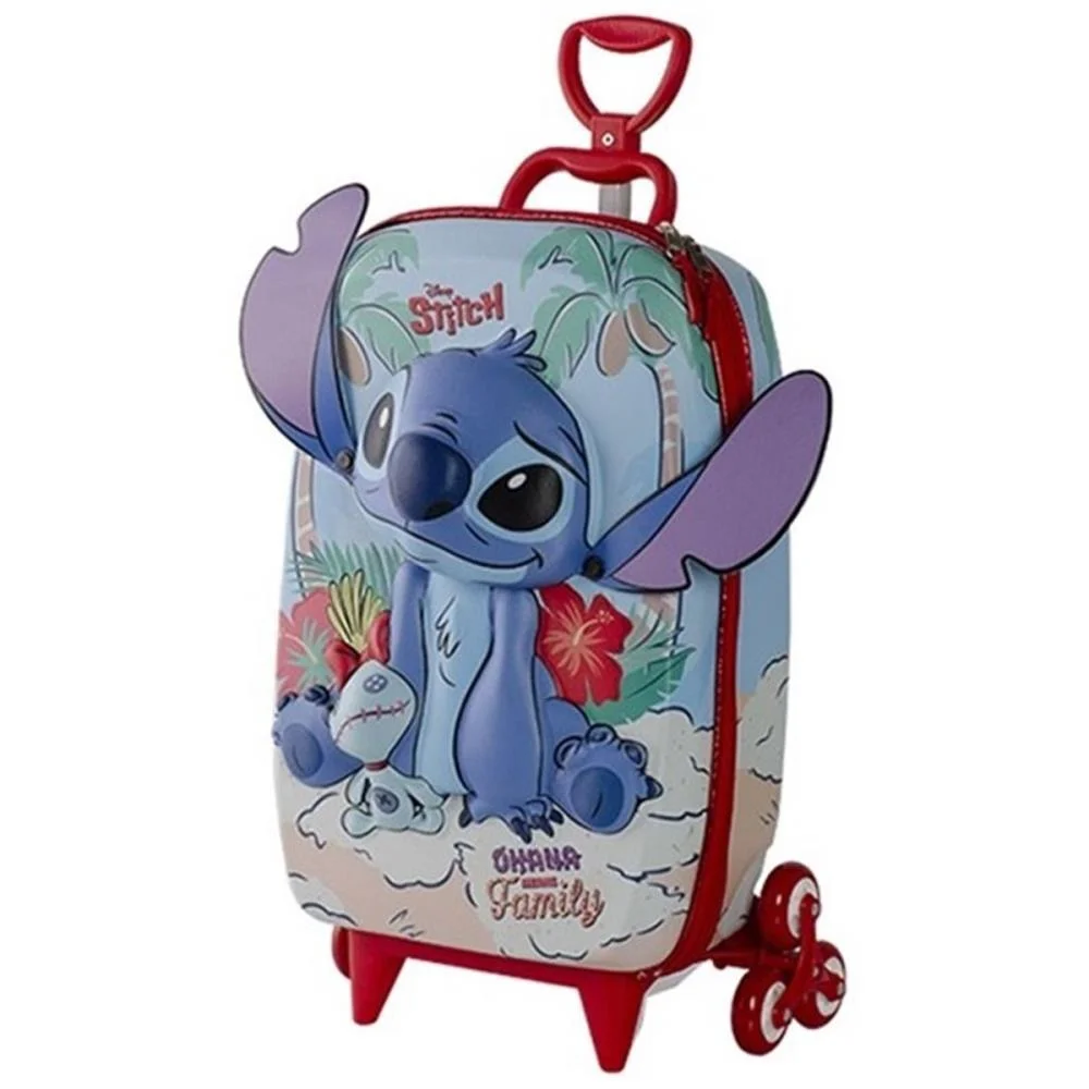 Mochila Infantil Com Rodinha Stitch Praia Maxtoy - imagem 2