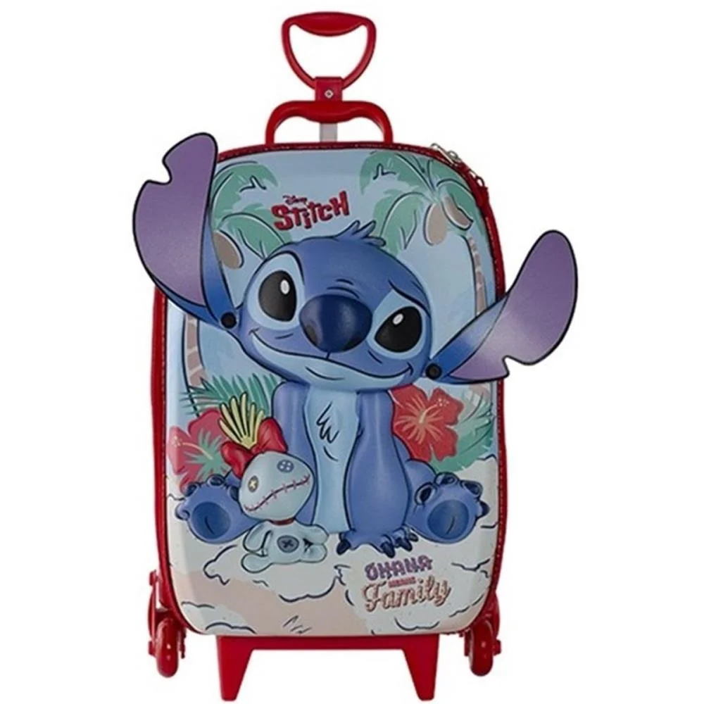 Mochila Infantil Com Rodinha Stitch Praia Maxtoy - imagem 3