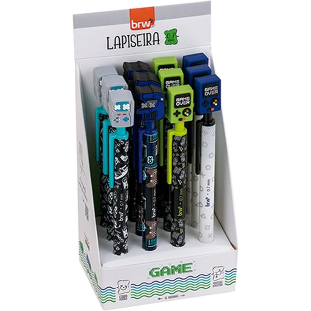 Lapiseira 0.7Mm Divertida Game Plast.4Modelos Brw C/ 12 Unidades - imagem 3