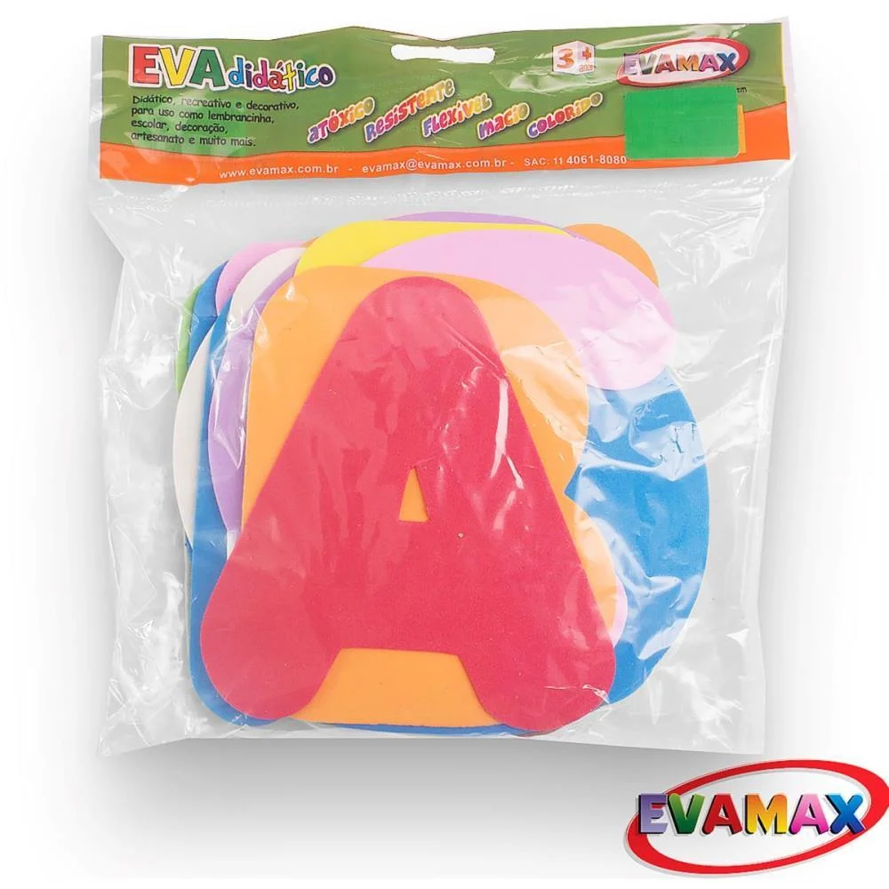 Material Didatico Eva Alfabeto Colors 13Cm. 26Pcs Evamax (Pacote) - imagem 4