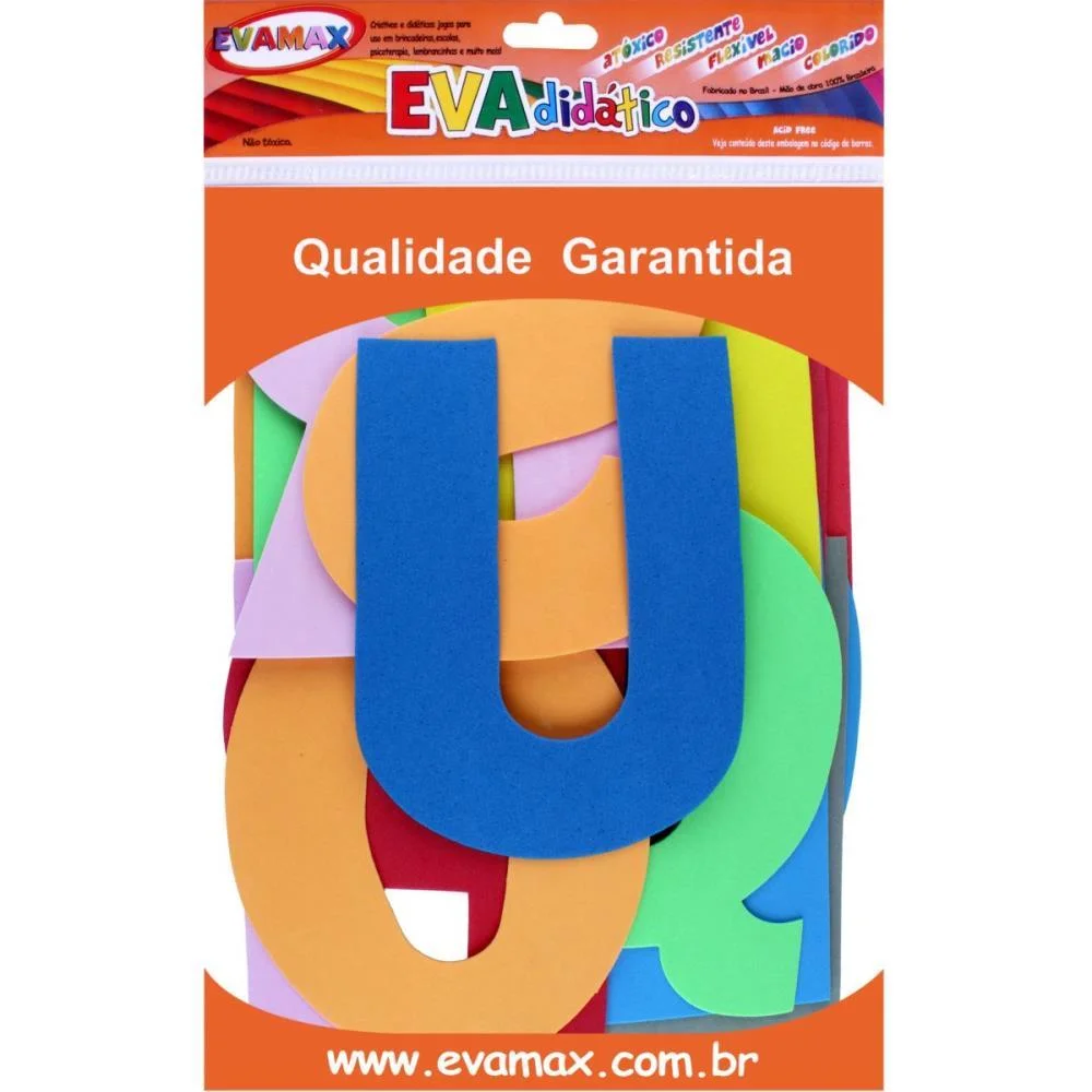Material Didatico Eva Letras Gd. 21Cm 31Pcs Colors Evamax (Pacote) - imagem 2