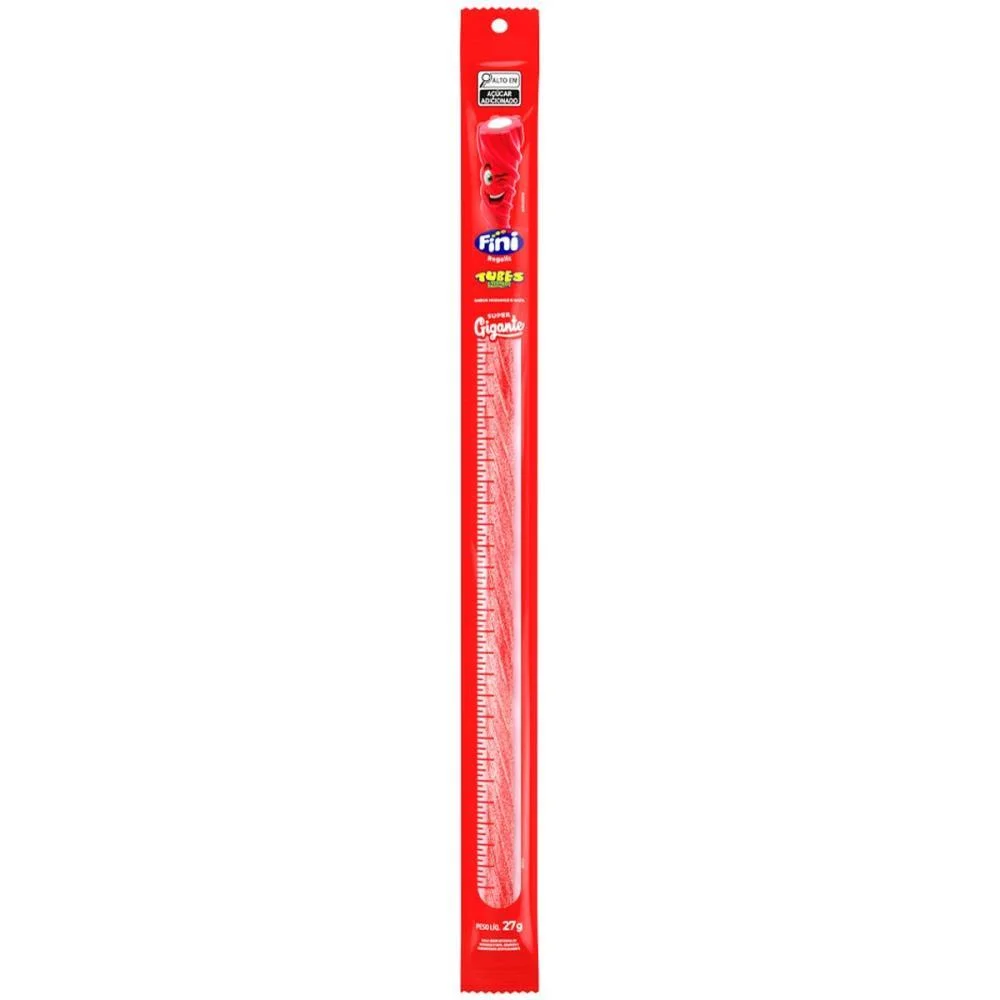 Doce Tubes Morango Citrico 27G Giga Fini C/ 24 Unidades - imagem 2