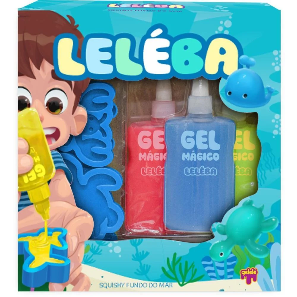 Slime Leleba Gel Magico 3Cores (S) Doce Brinquedo - imagem 2