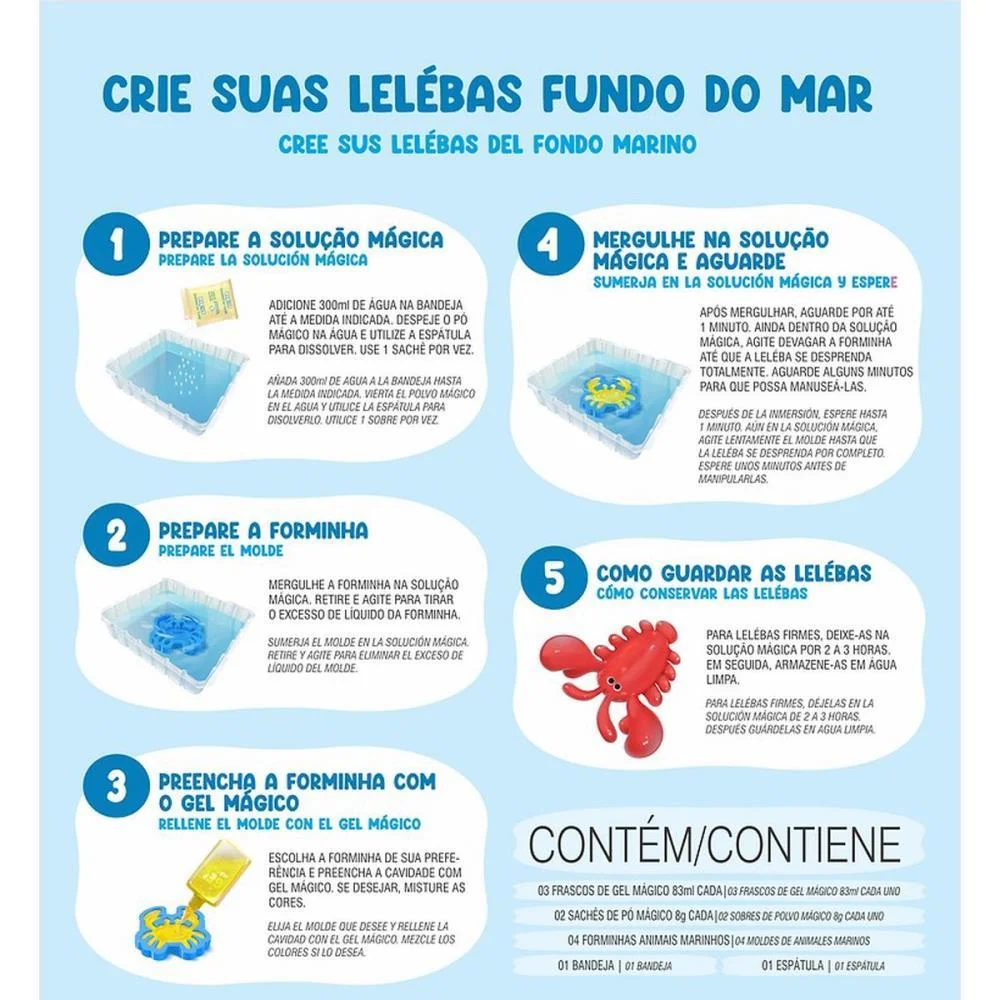 Slime Leleba Gel Magico 3Cores (S) Doce Brinquedo - imagem 4