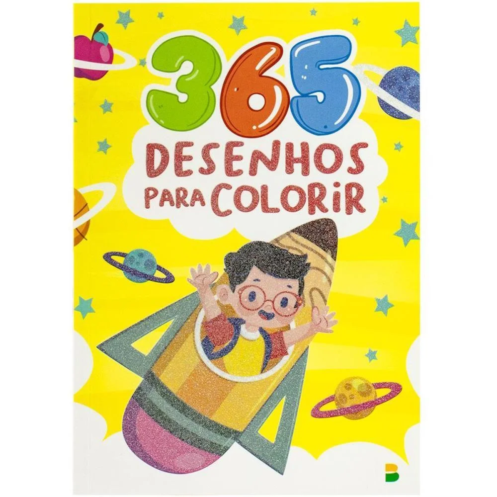 Livro Infantil Colorir 365 Desenhos P/Colorir Am 288P Todolivro - imagem 6