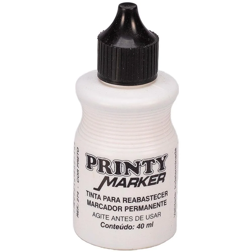 Tinta Marcador Permanente Reabastecedor 040Ml Preto Carbrink (Cx.c/12) - imagem 3