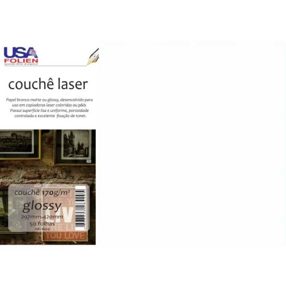 Papel A3 Couche Laser Glossy 297X420Mm 170G. Usa Folien (Pct.c/50) - imagem 3