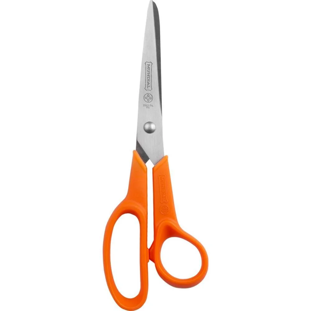 Tesoura Multiuso Fio Liso Laranja 19Cm Mundial - imagem 5