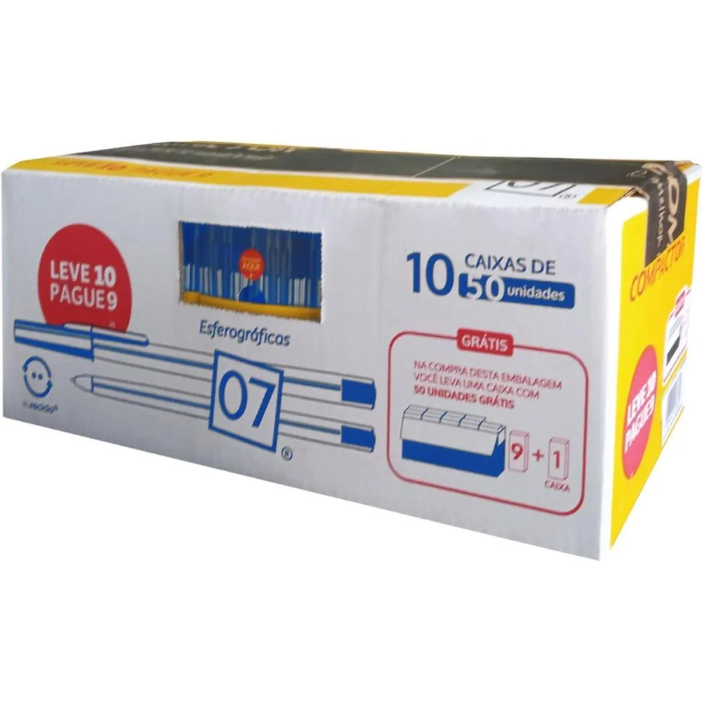 Kit Promocional 0,7Mm Azul C/50 L10P9 Compactor (Kit.c/10) - imagem 4