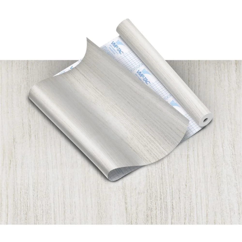 Plastico Adesivo 45Cmx10M Madeira Patina Branco V.m.p. (Rolo) - imagem 2