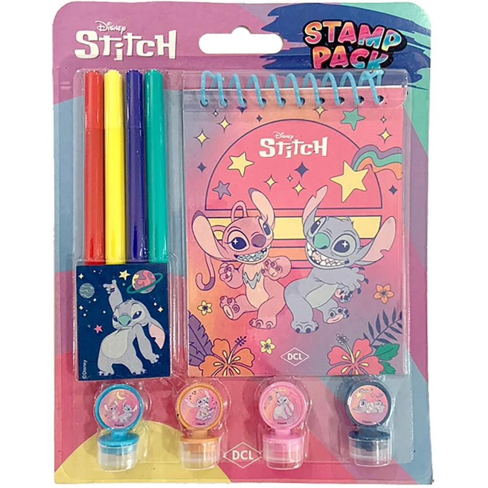 Livro Infantil Colorir Stamp Pack Stitch Carimbos Dcl - imagem 3