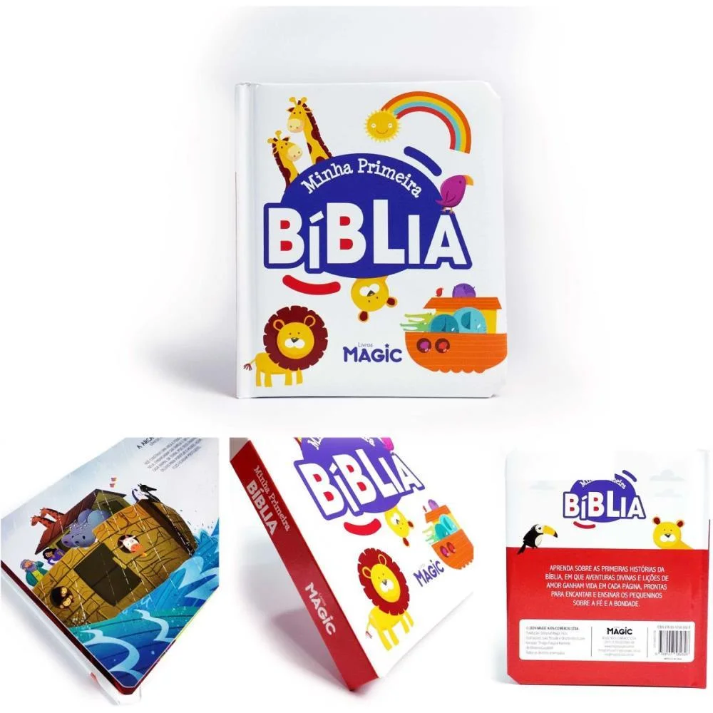 Livro Infantil Ilustrado Minha Primeira Biblia 20Pgs Magic Kids - imagem 4