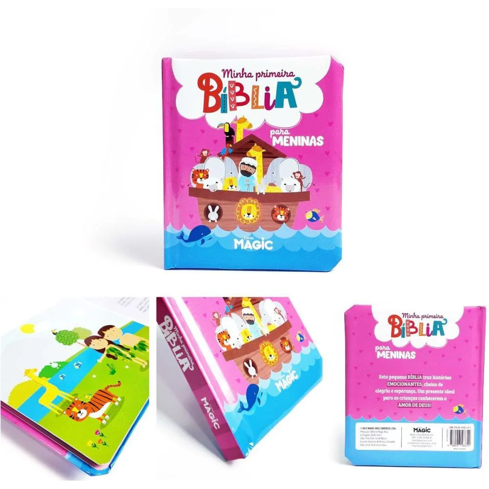 Livro Infantil Ilustrado Minha Primeira Biblia Menina Magic Kids - imagem 4
