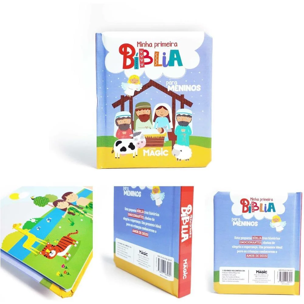 Livro Infantil Ilustrado Minha Primeira Biblia Menino Magic Kids - imagem 4