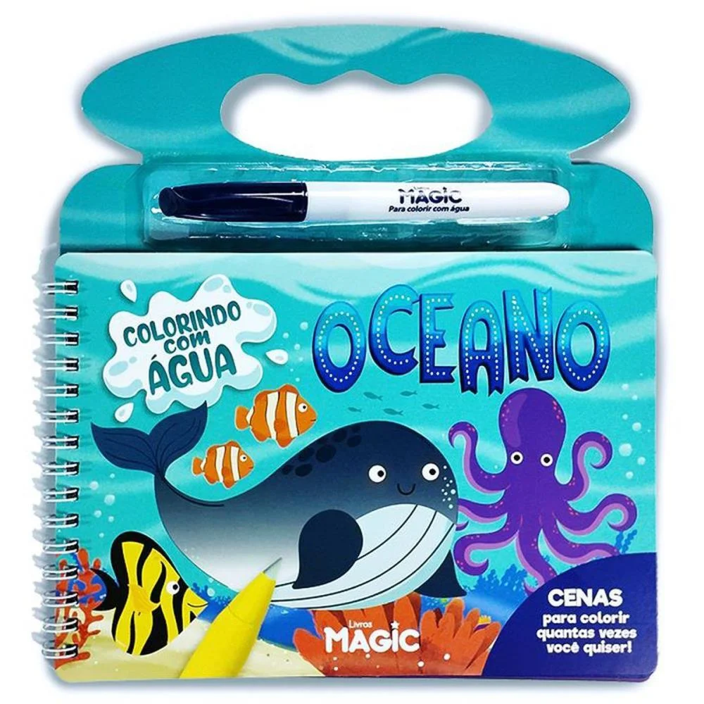 Livro Aquabook Oceano 10Pgs 21,5X20Cm Magic Kids - imagem 3