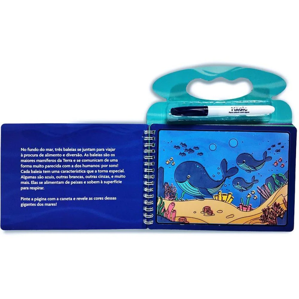 Livro Aquabook Oceano 10Pgs 21,5X20Cm Magic Kids - imagem 4