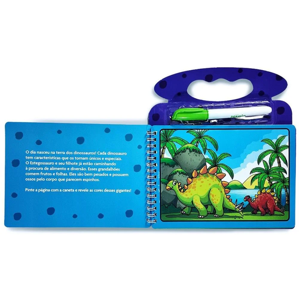 Livro Aquabook Dinossauros 10Pgs 21,5X20Cm Magic Kids - imagem 3